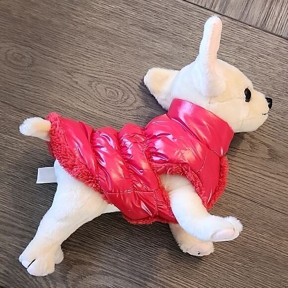 NWT Dog Winter Puffer Jacket Fleece inside Snaps Sz XS Chihuahua Small Dog Gift - Picture 11 of 12